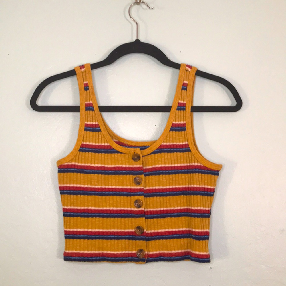 ✨Forever 21 Striped Cropped Tank Top✨